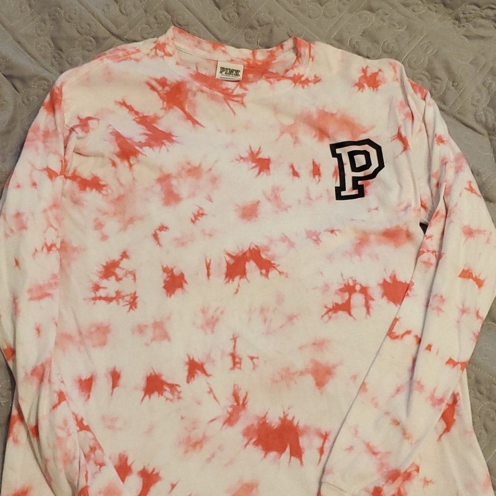 Pink tie dyed shirt
